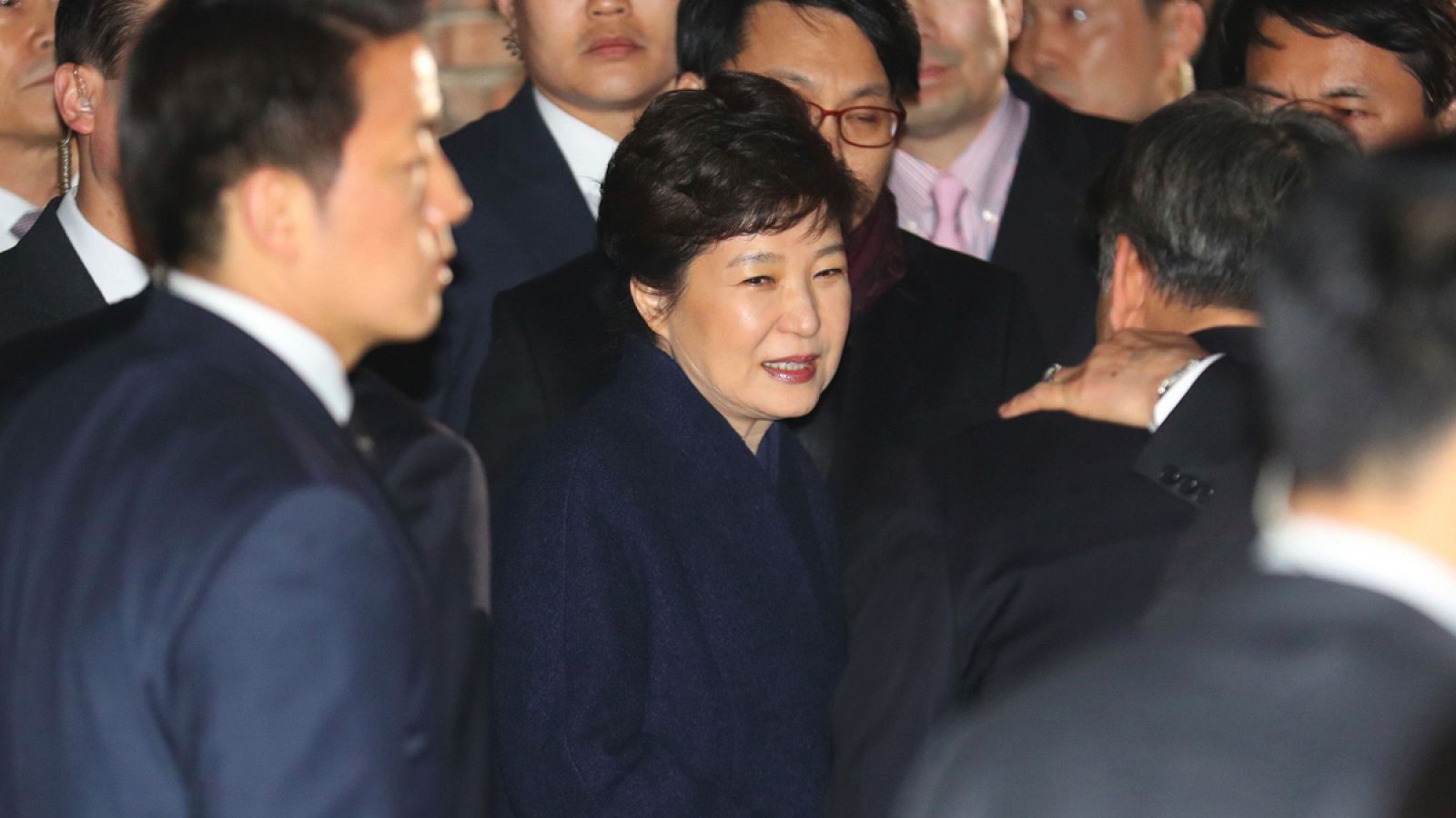 La expresidenta surcoreana Park Geun-Hye a su llegada a su residencia privada en Seúl.