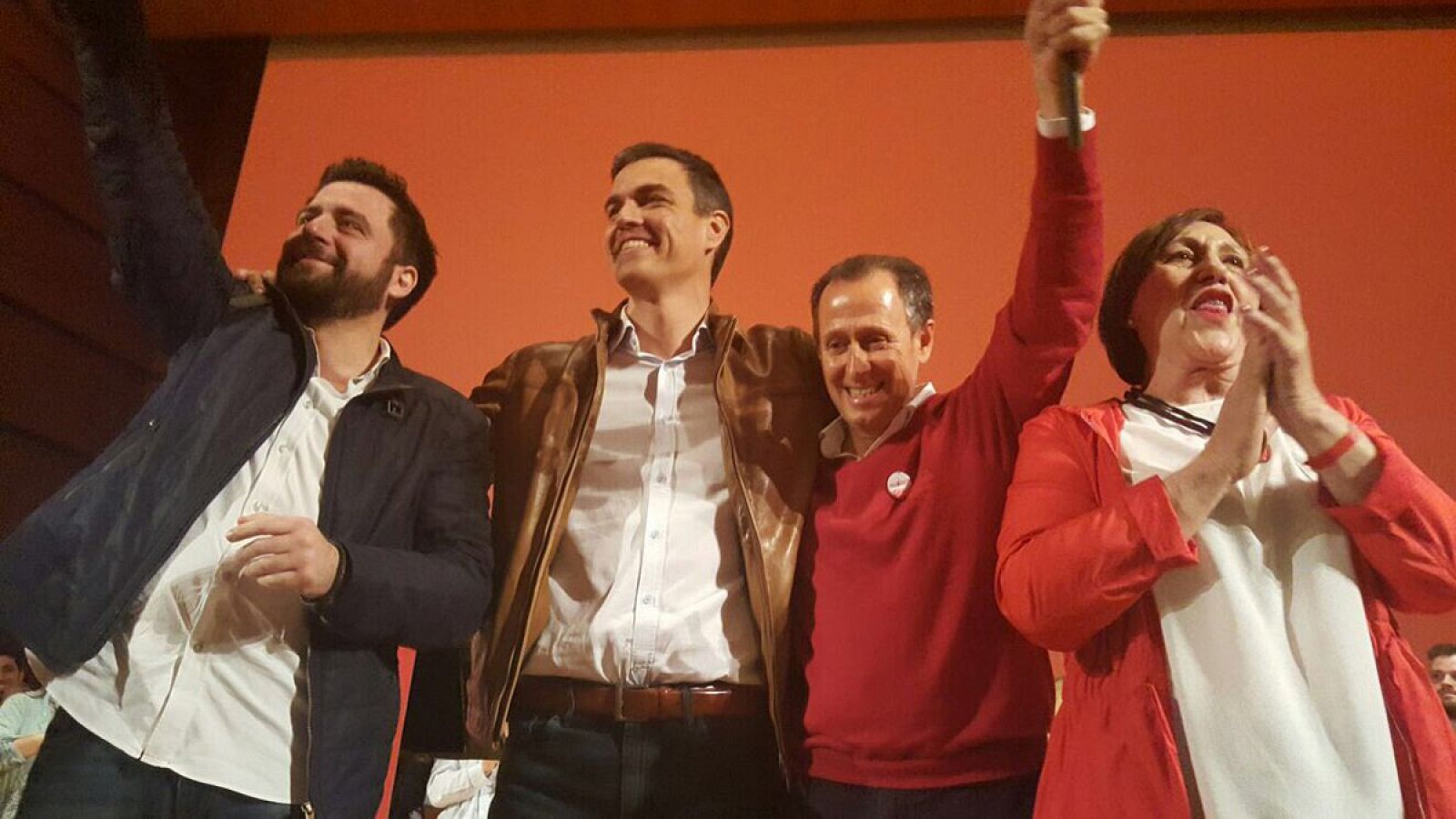 El candidato a las primarias socialistas Pedro Sánchez durante un acto en Cádiz