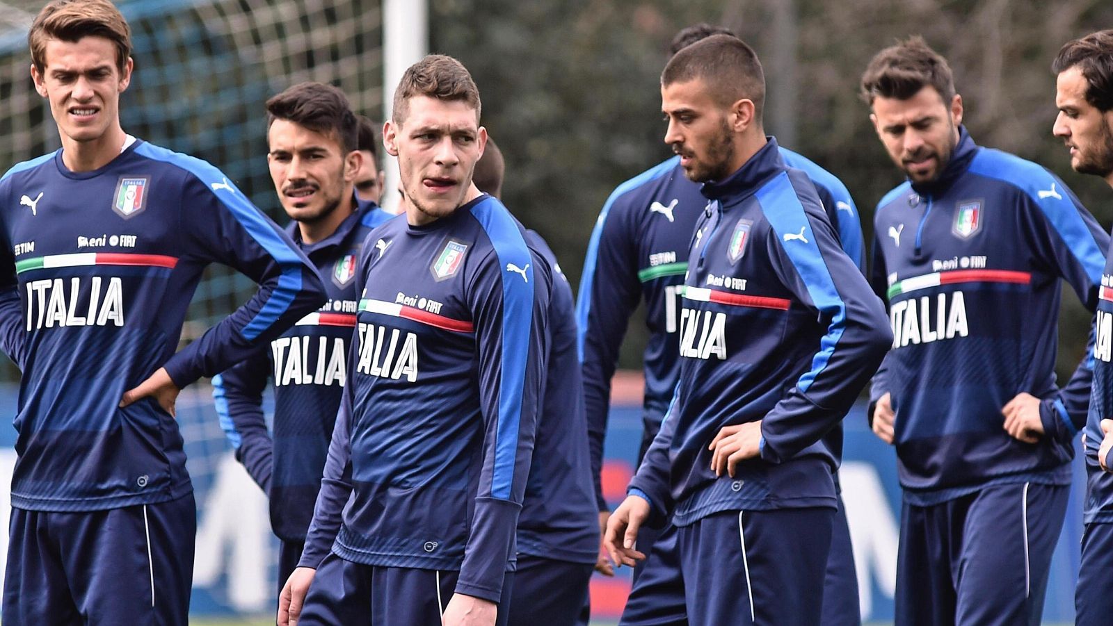 Entrenamiento de la selección italiana en Florencia