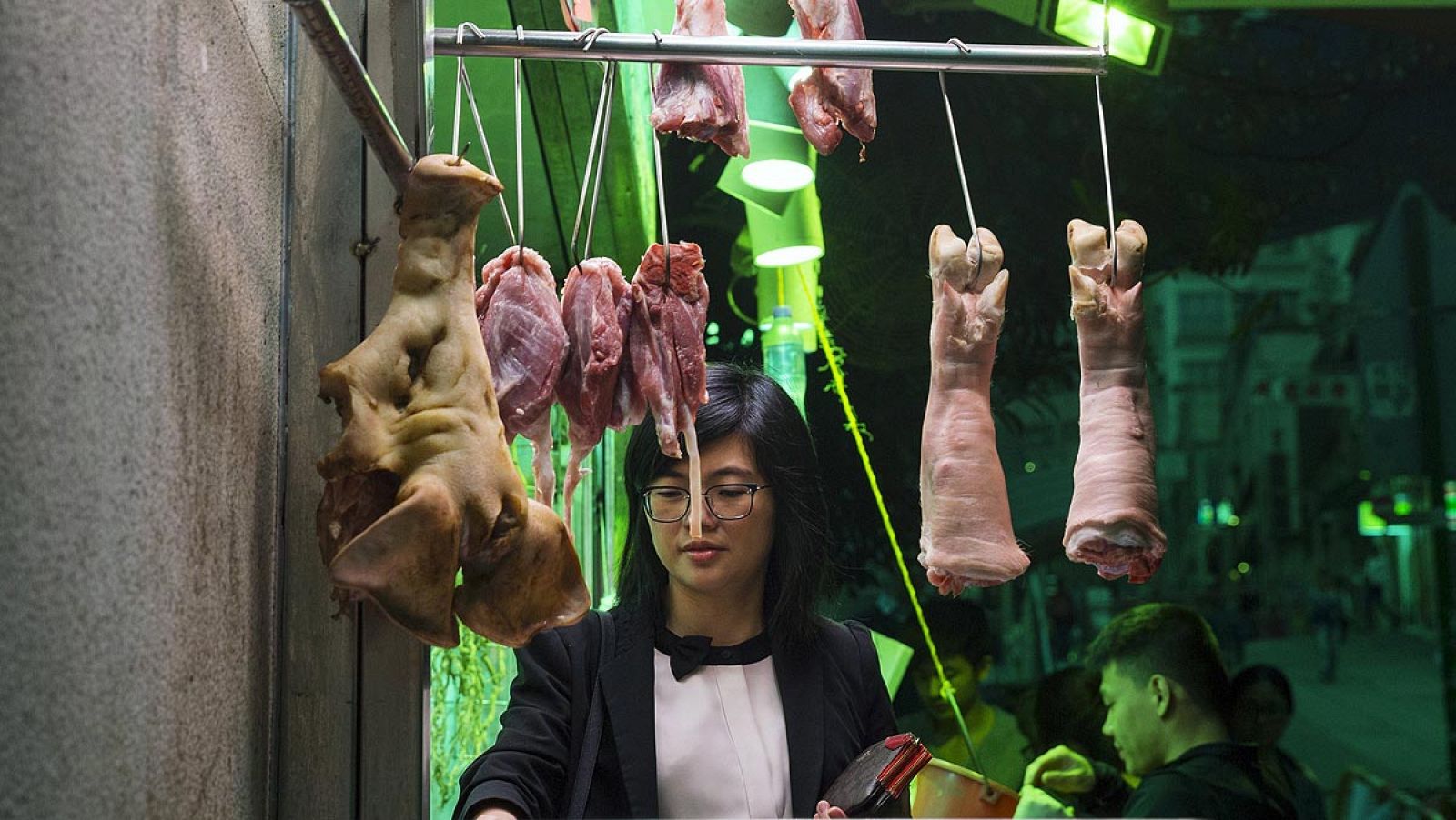 Una carnicería en Hong Kong
