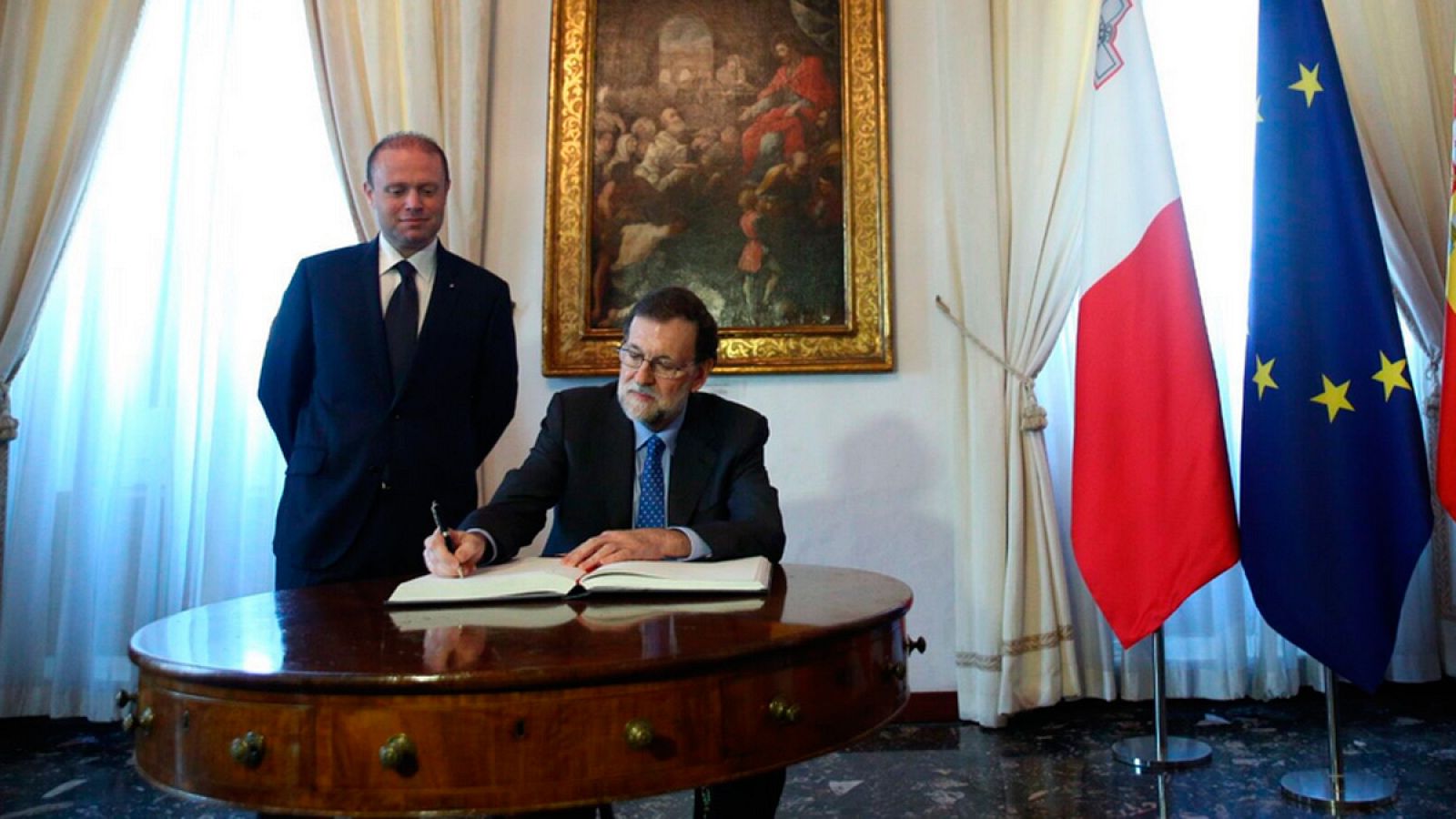 Mariano Rajoy se ha reunido en Malta con el presidente de turno de la UE, Joseph Muscat