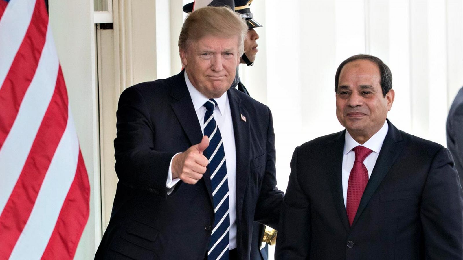 Donald Trump y Abdelfatah al Sisi, antes de entrar a la Casa Blanca