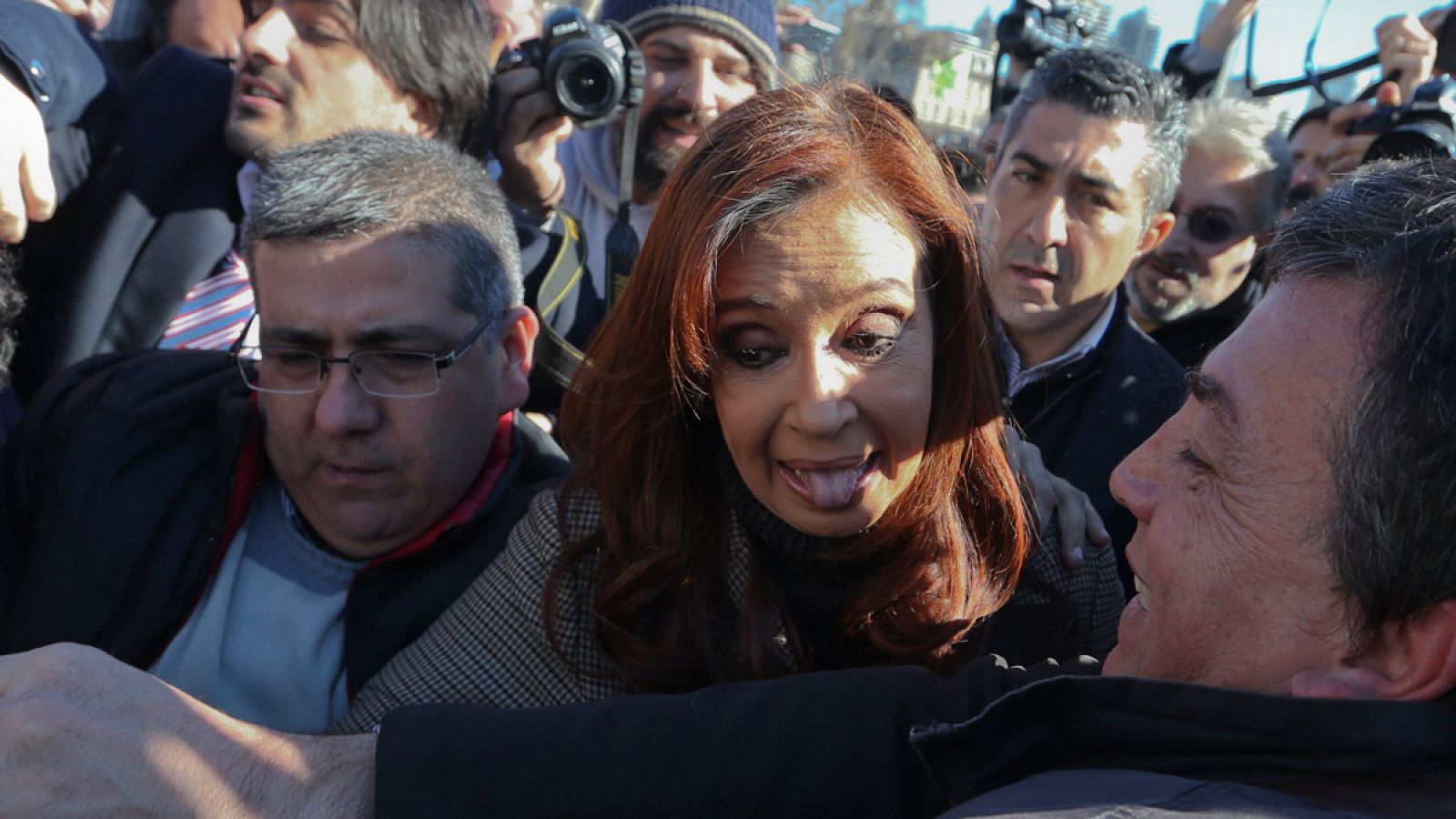 Cristina Fernández de Kirchner a su llegada a un tribunal en Buenos Aires