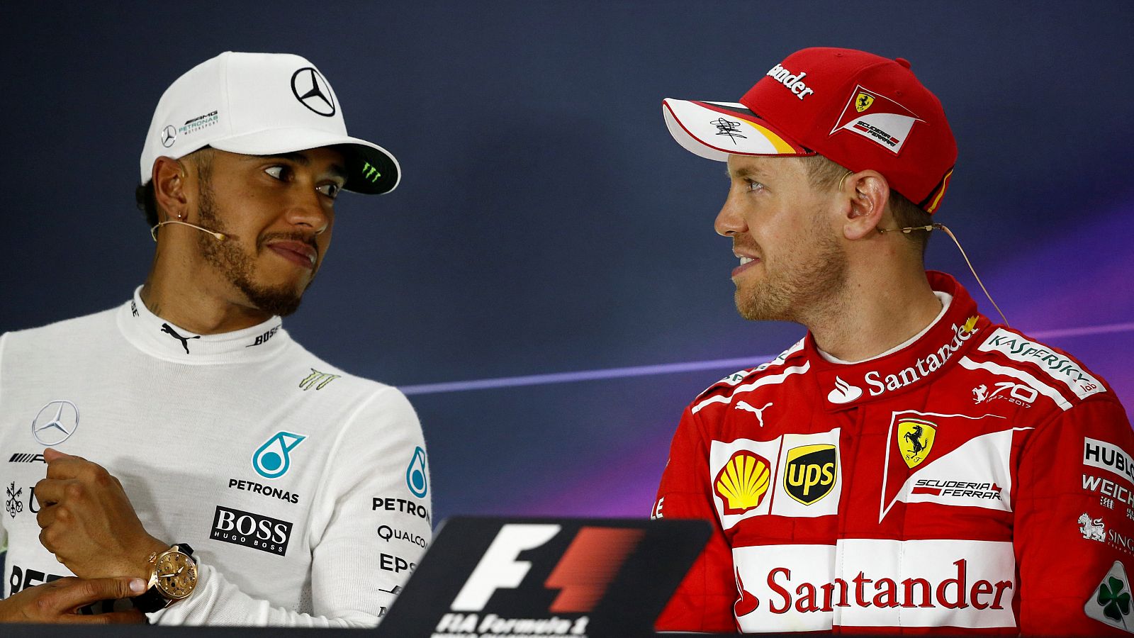 Hamilton y Vettel