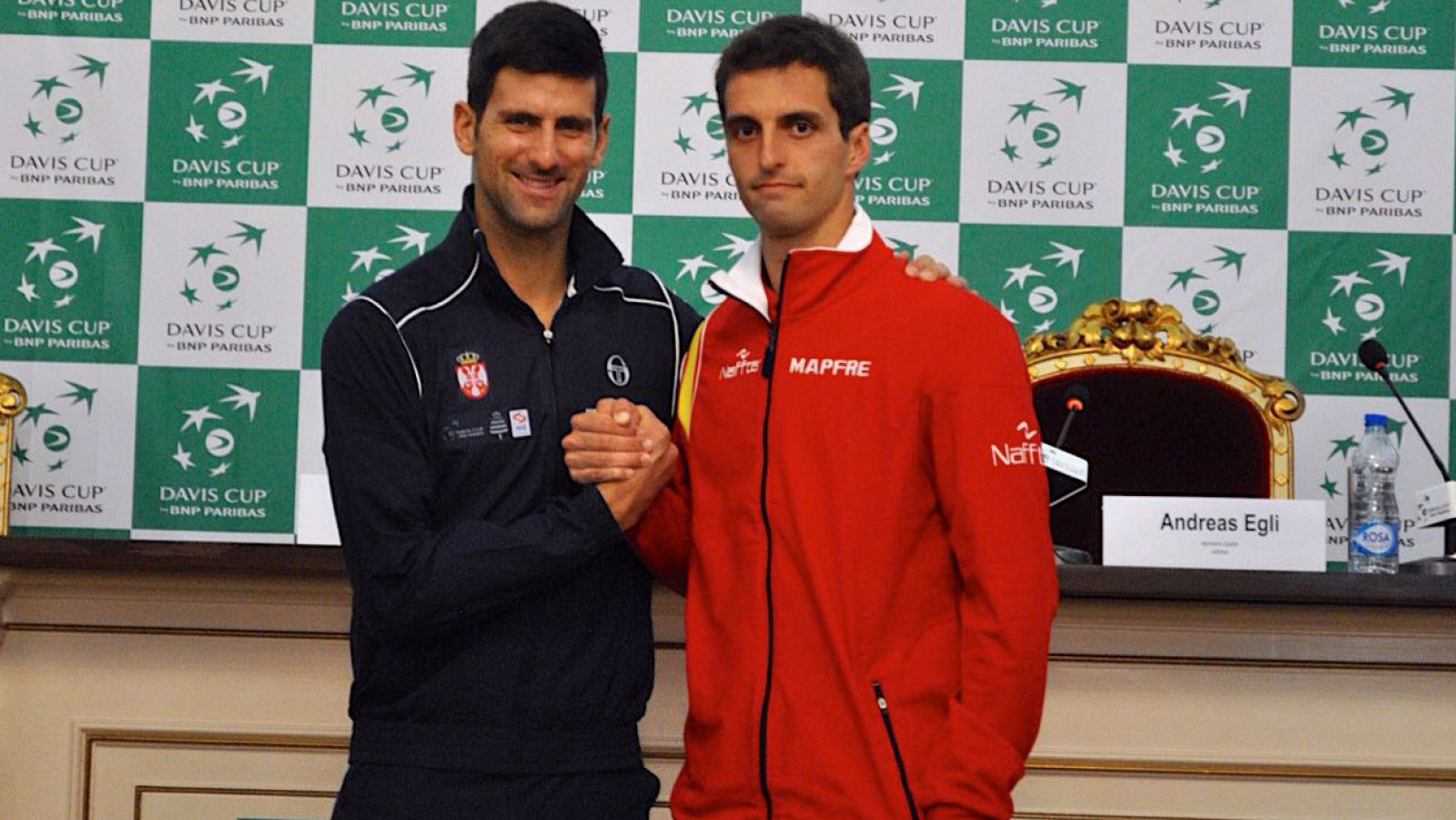 Novak Djokovic y Albert Ramos, rivales en el Serbia - España