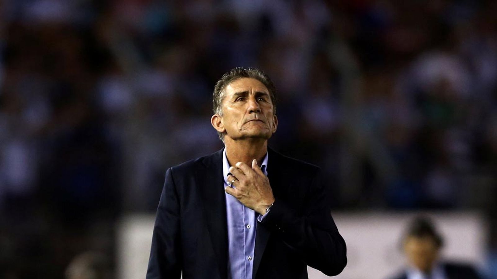 Edgardo Bauza durante el partido frente a Chile en la eliminatoria para el Mundial de Rusia 2018