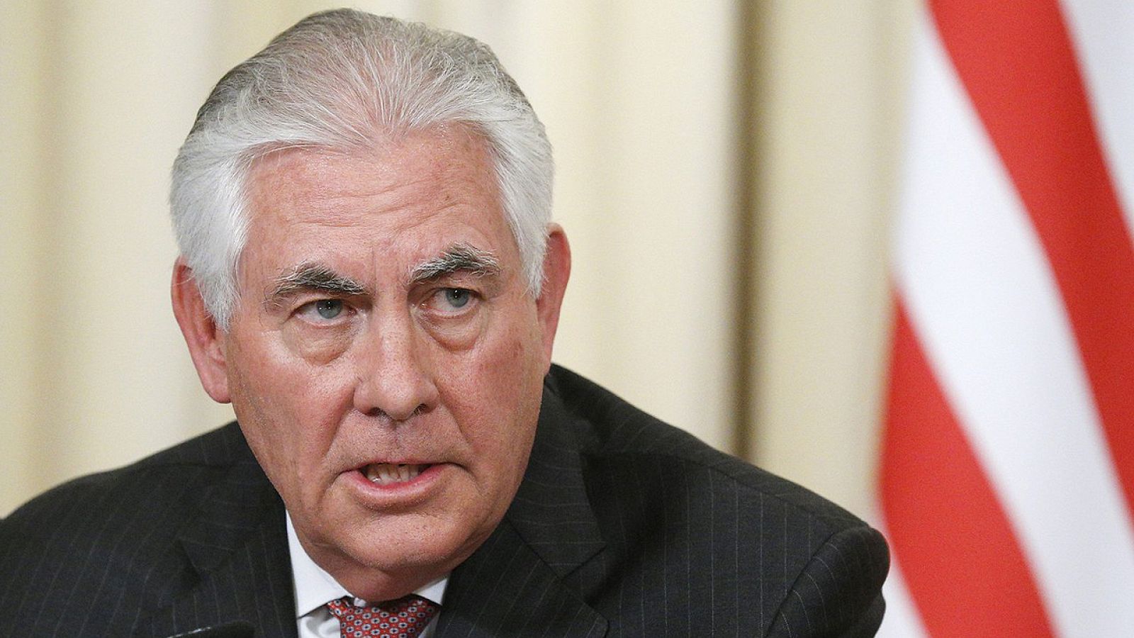 El secretario de Estado de EEUU, Rex Tillerson, durante una rueda de prensa