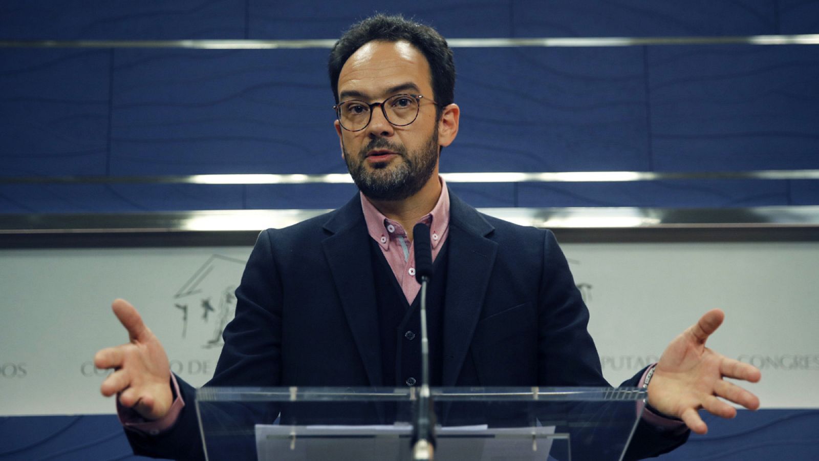 El portavoz del PSOE en el Congreso, Antonio Hernando