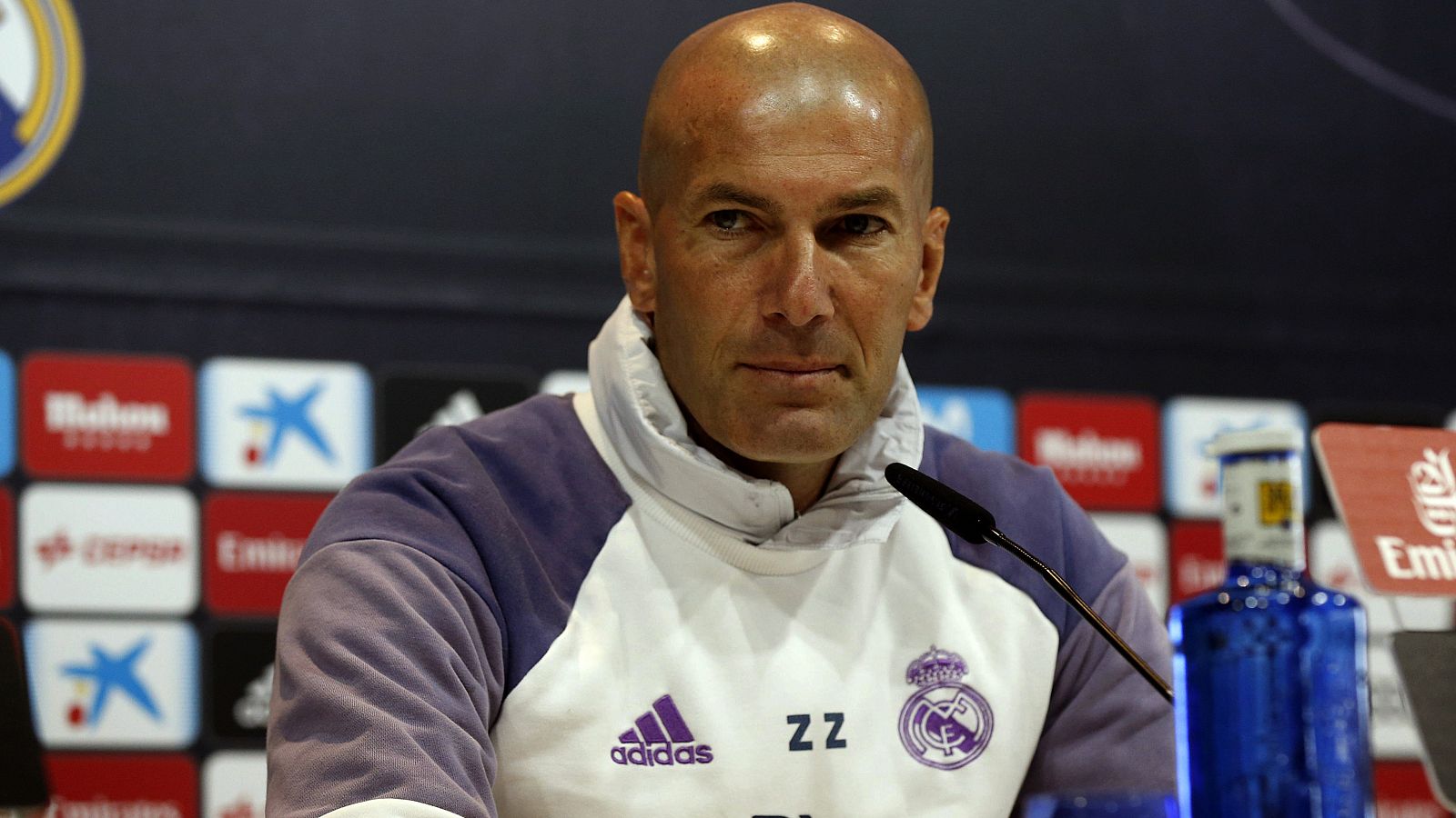 El entrenador del Real Madrid, Zinedine Zidane, en rueda de prensa