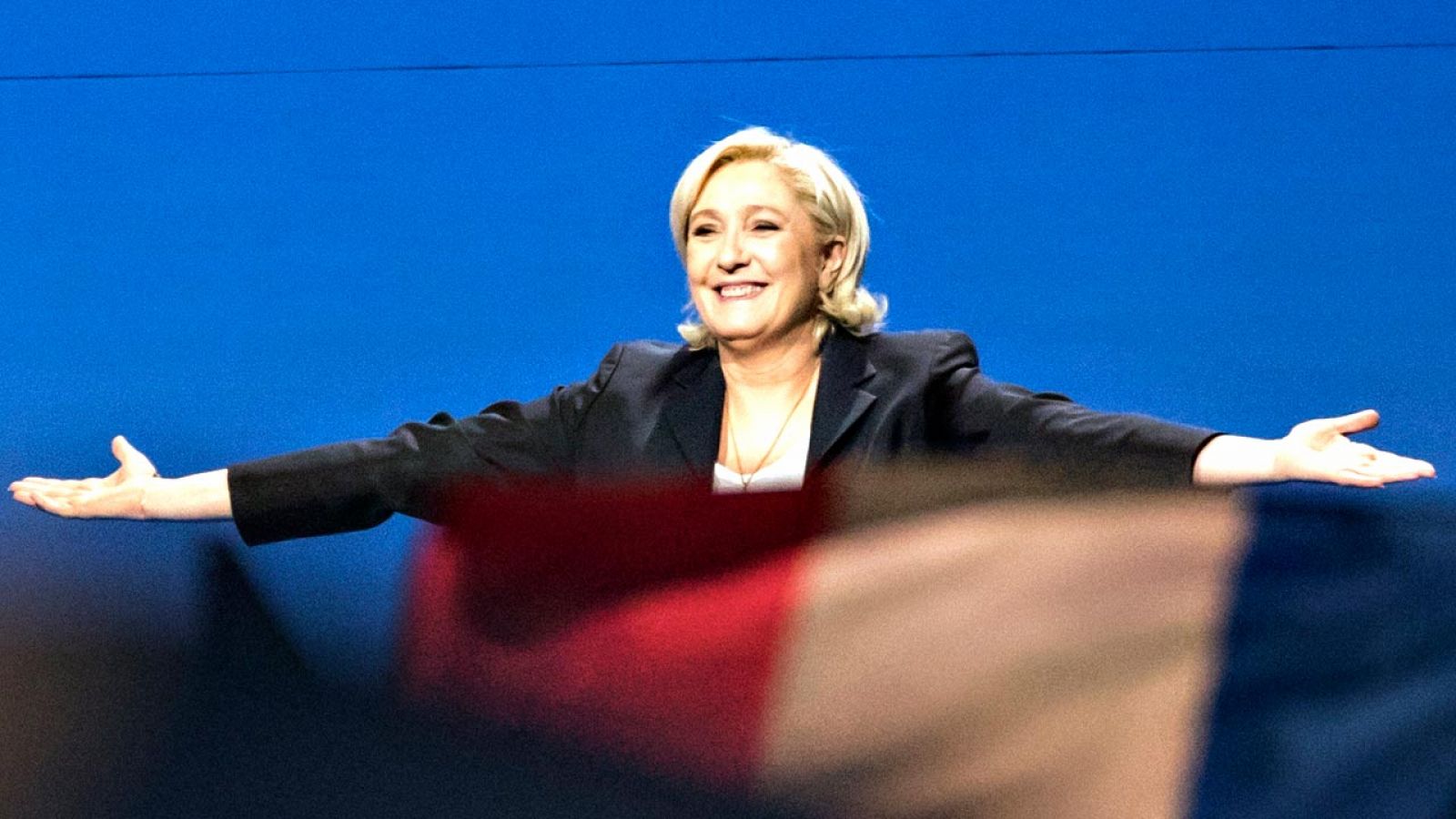 La candidata del Frente Nacional, Marine le Pen, en un acto de campaña