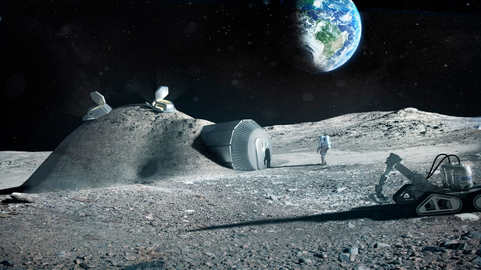 La Agencia Espacial Europea planea contruir edificios en la Luna, con fines científicos.