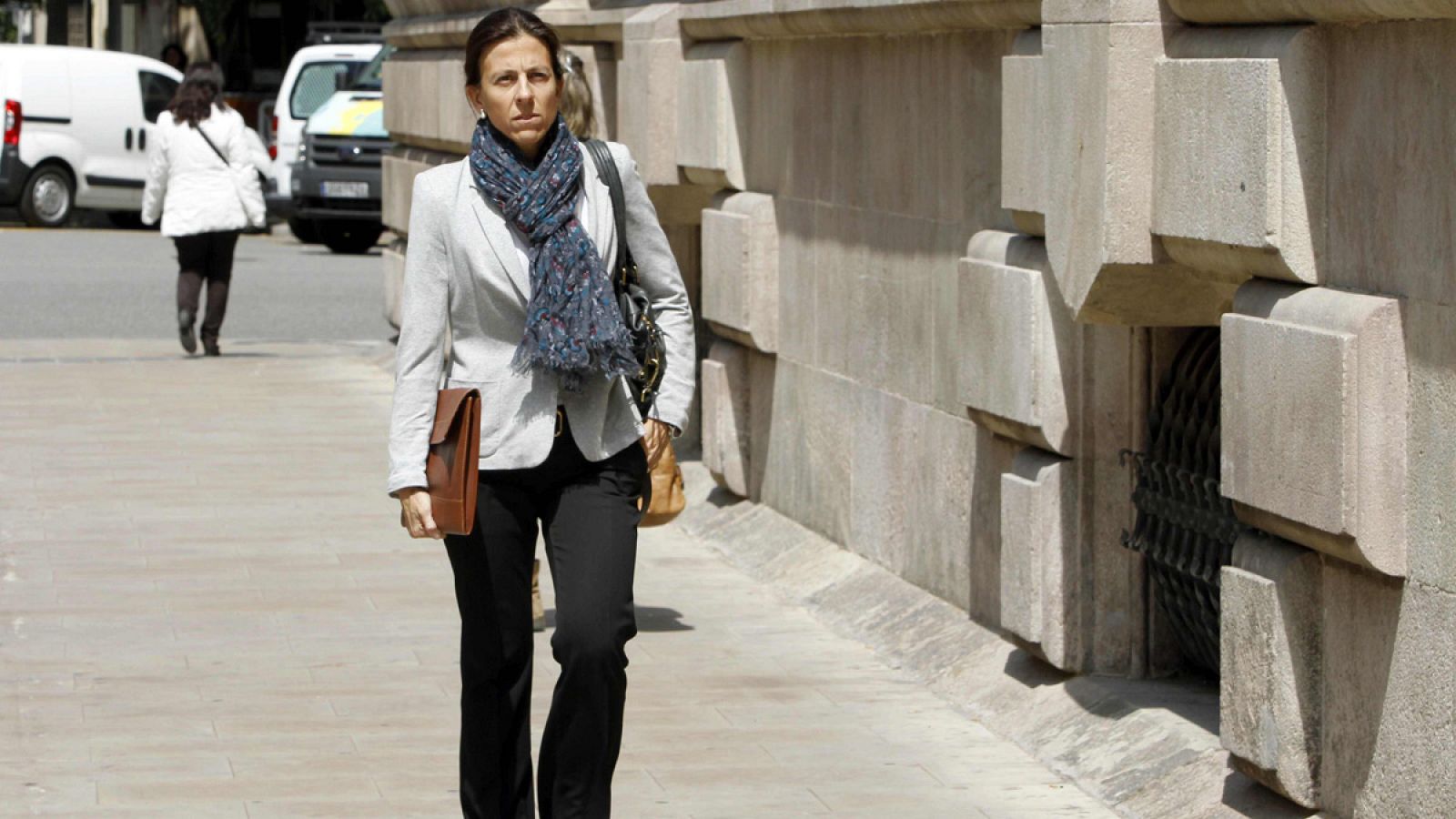 Una imagen de archivo de Anna Vidal, esposa de Oriol Pujol, llegando al Tribunal Superior de Justicia de Cataluña