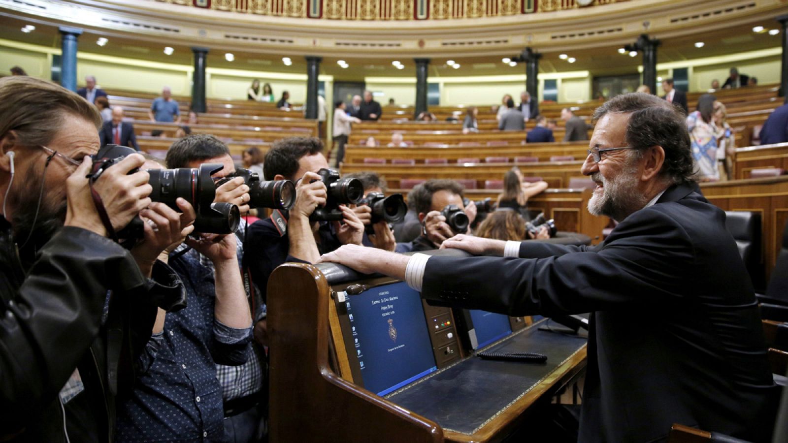 El presidente del Gobierno, Mariano Rajoy, en el Congreso de los Diputados