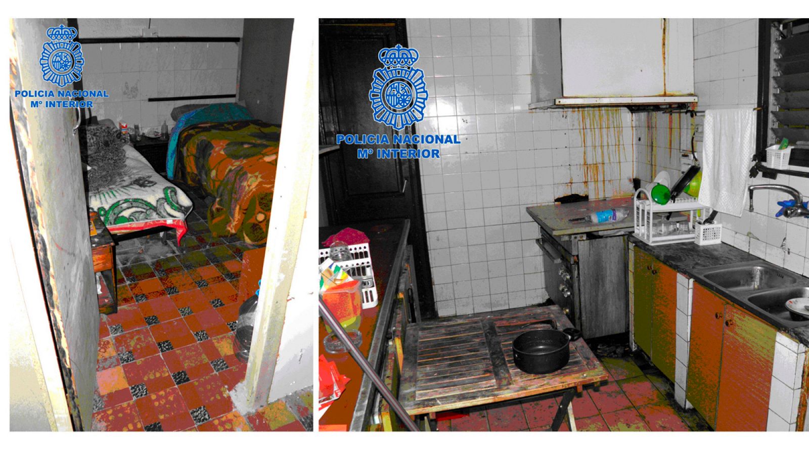 Interior de la casa en Terrassa (Barcelona), en la que vivían boxeadores nicaragüenses "sin papeles" explotados