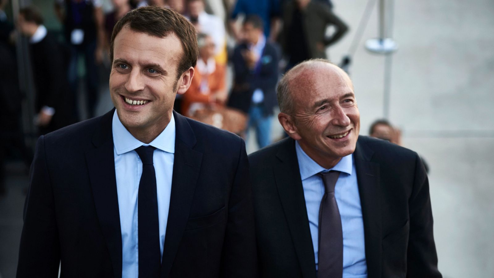 Emmanuel Macron y su nuevo ministro de Interior, Gerard Collomb, en una imagen de archivo.