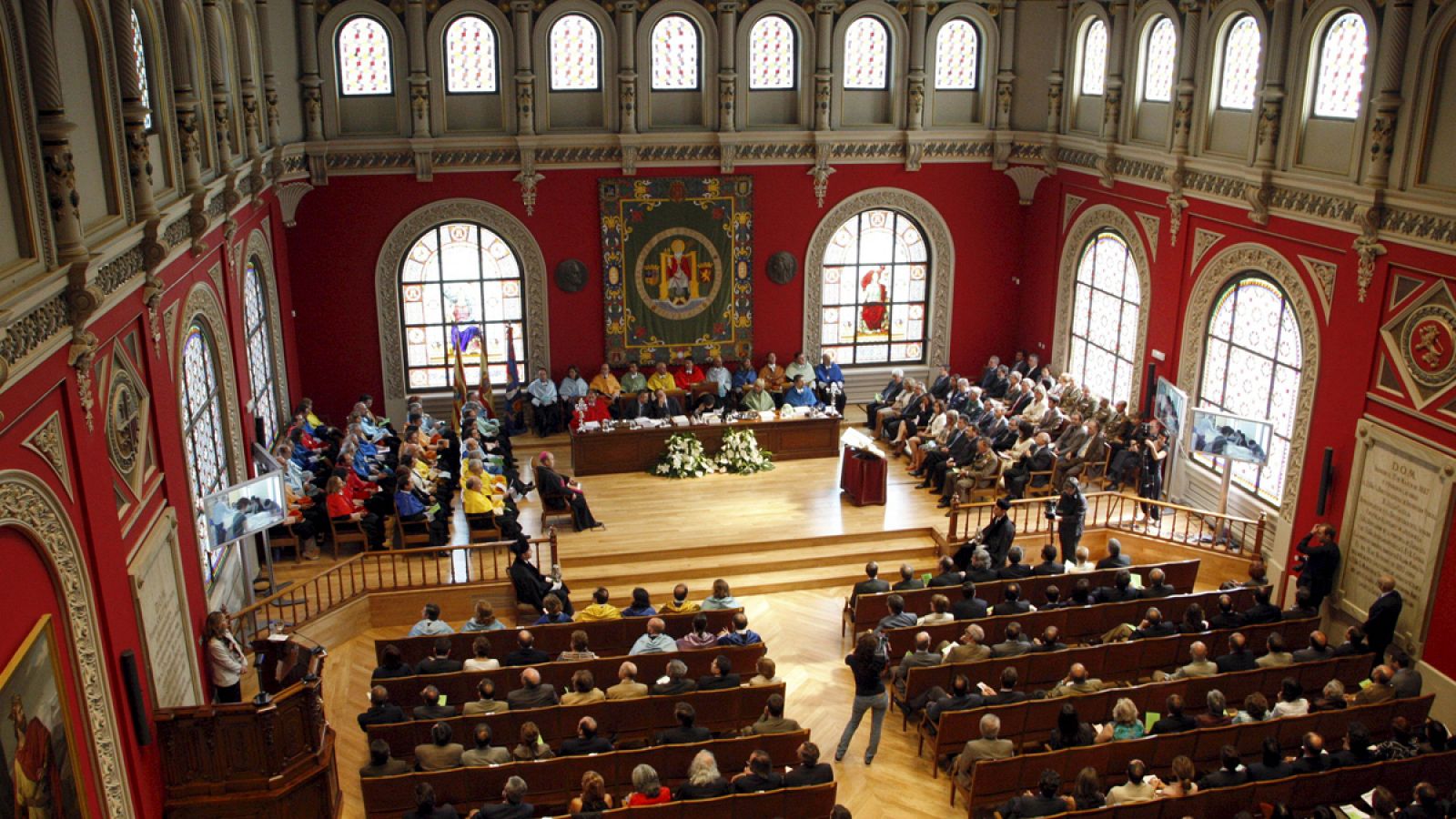 Imagen de archivo del paraninfo de la Universidad de Zaragoza