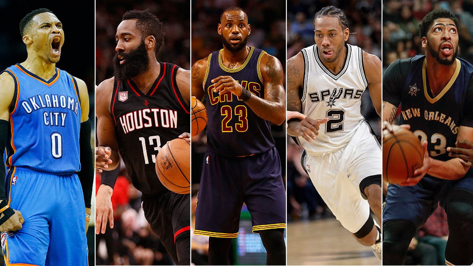 Westbrook, Harden, James, Leonard y Davis integran el equipo ideal de la temporada en la NBA.