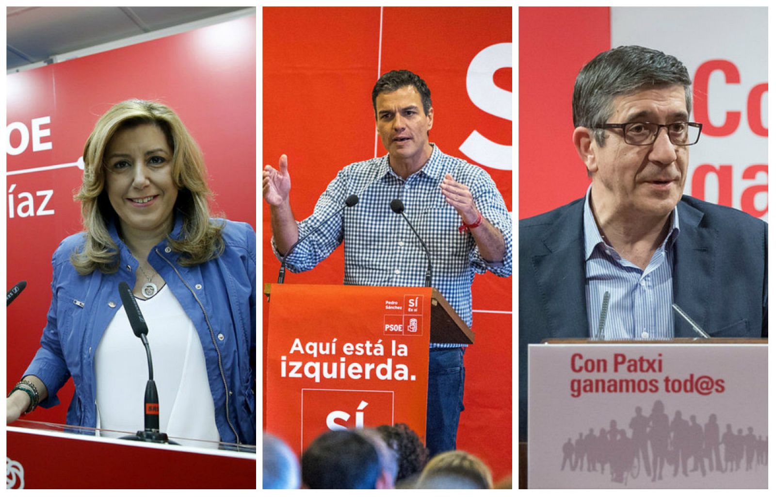 Los candidatos a la secretaría general del PSOE