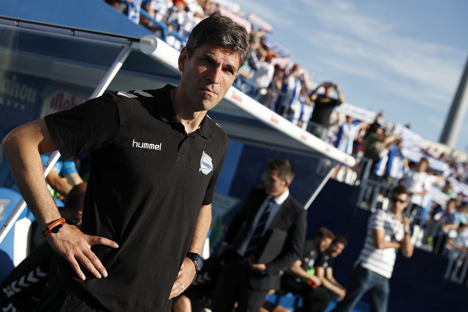 El entrenador del Alavés, Mauricio Pellegrino, durante el partido de liga de la última jornada de Primera División.