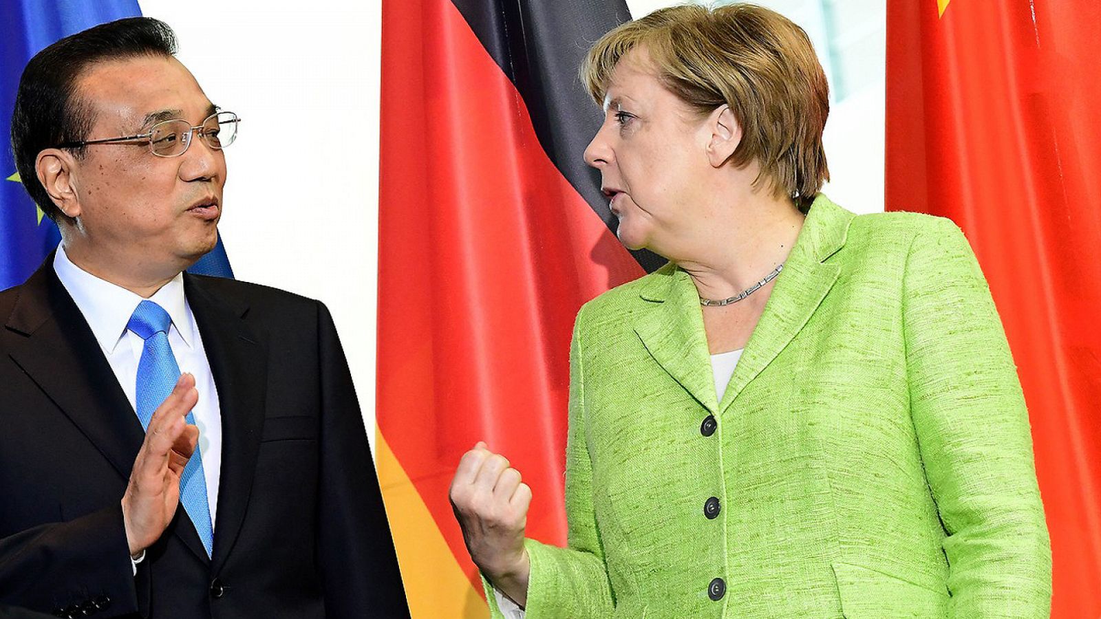 La canciller alemana, Angela Merkel, y el primer ministro chino, Li Keqiang, en Berlín