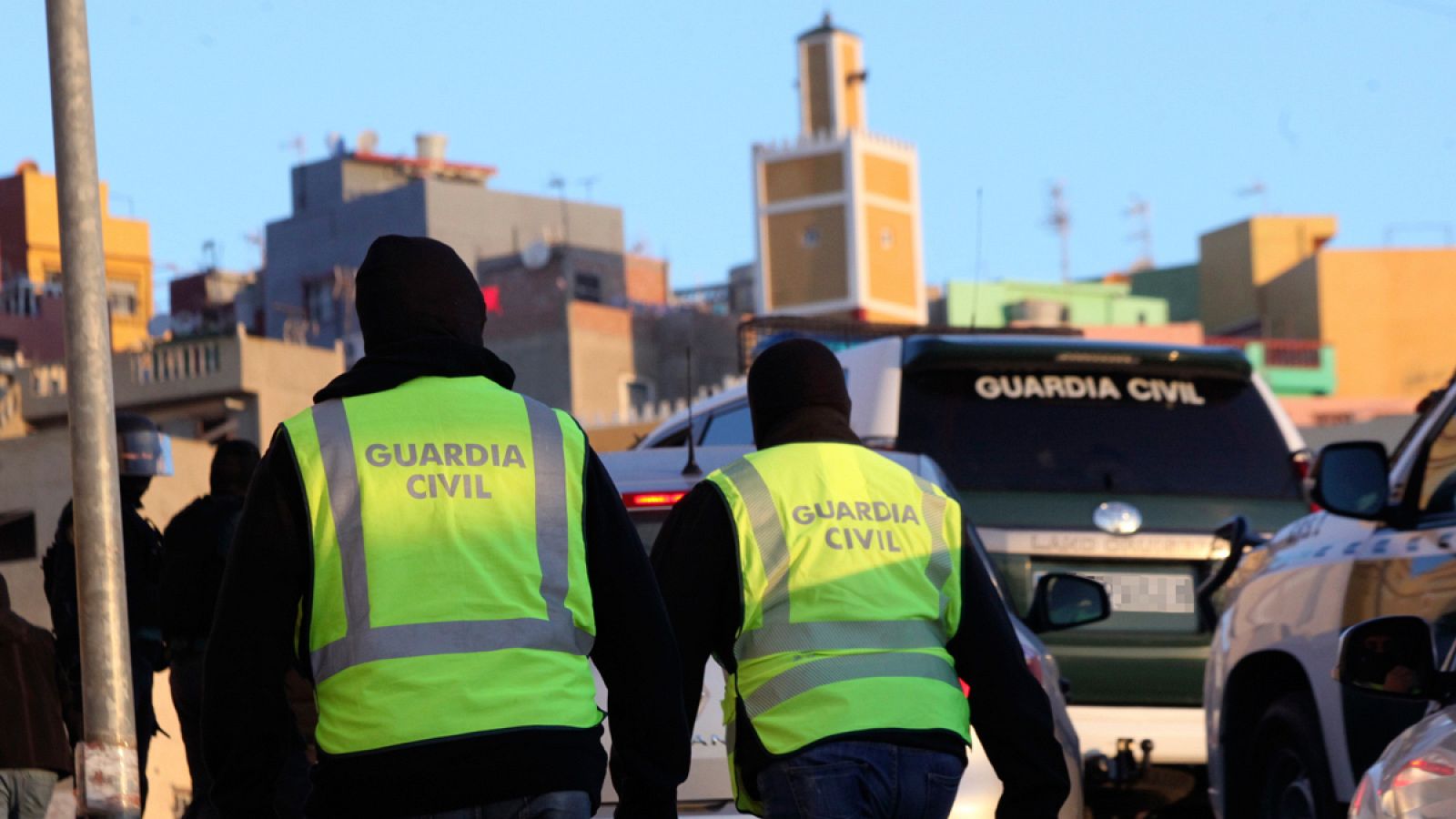 Operación antiyihadista de la Guardia Civil en el barrio de Príncipe Alfonso, en Ceuta, en enero de 2017