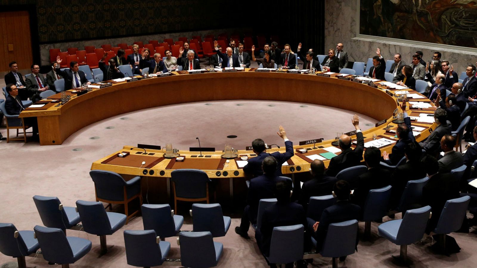 Imagen de la sesión del Consejo de Seguridad de la ONU el viernes 2 de junio de 2017.
