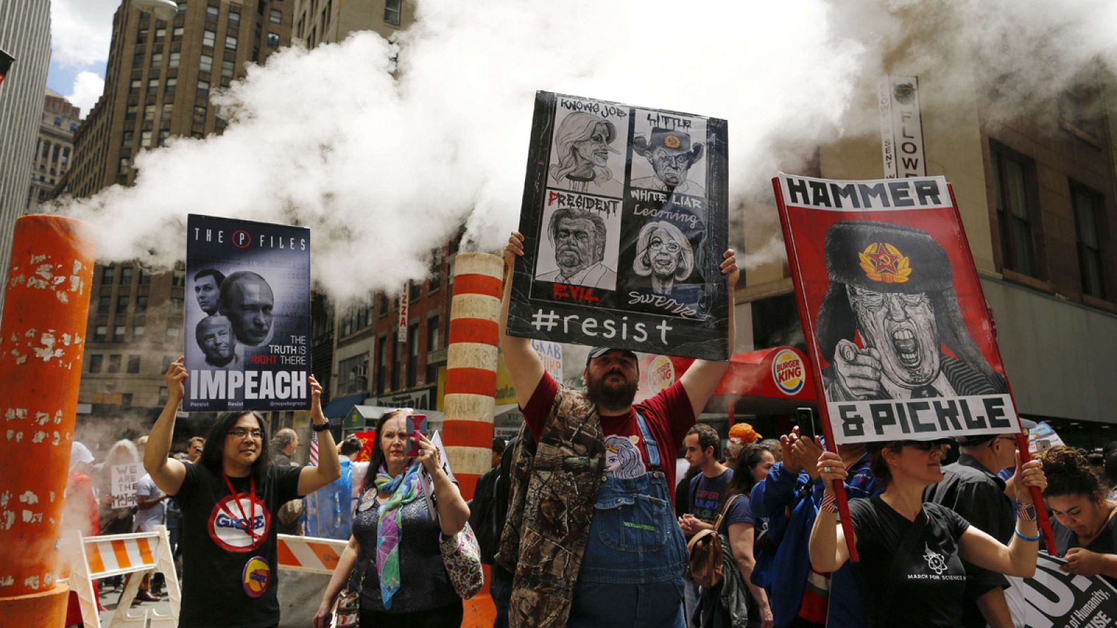 Manifestación contra Trump en Nueva York