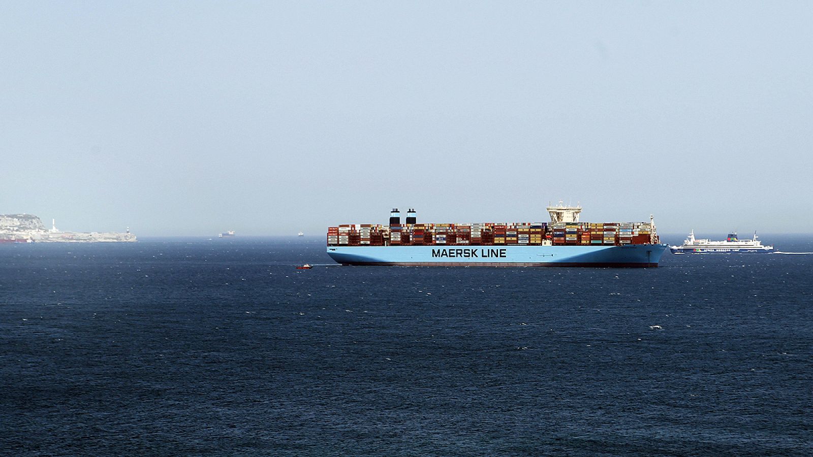 Imagen de un carguero desviado a Tanger desde Algeciras