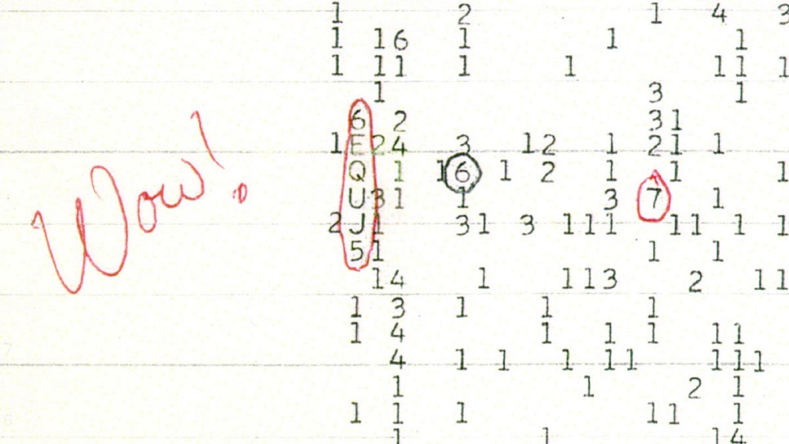 Debido a la sorpresa que le produjo, el astrónomo que descubrió la señal anotó la palabra 'Wow!' en una hoja de papel y dio el nombre al fenómeno.