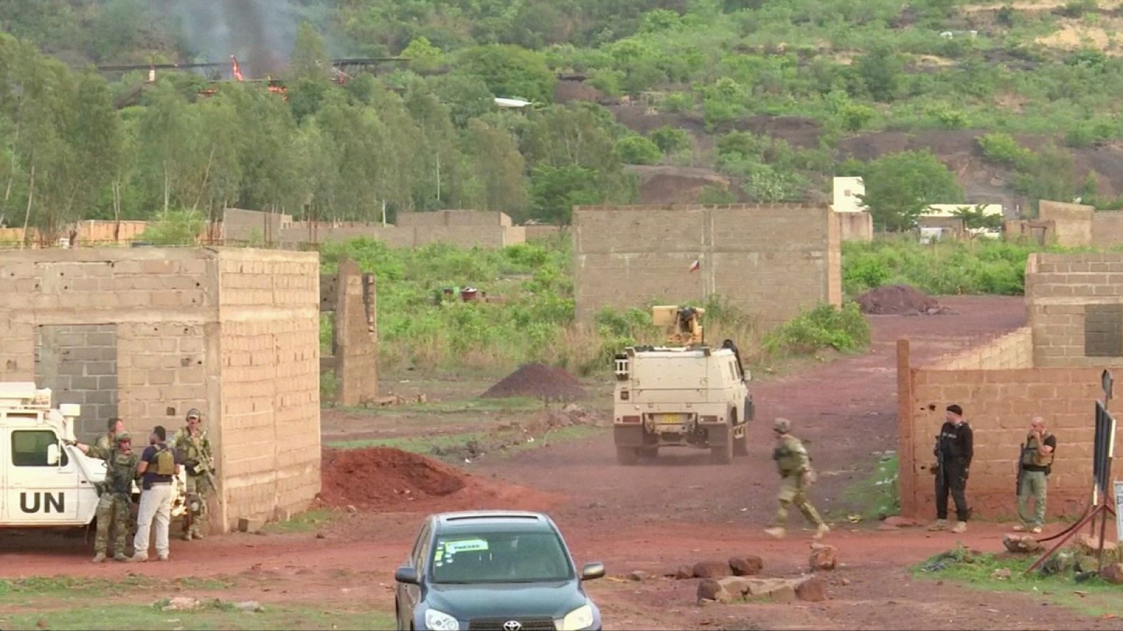 El campamento Kangaba resort, en el complejo Dougourakoro, tras la irrupción de varios hombres armados