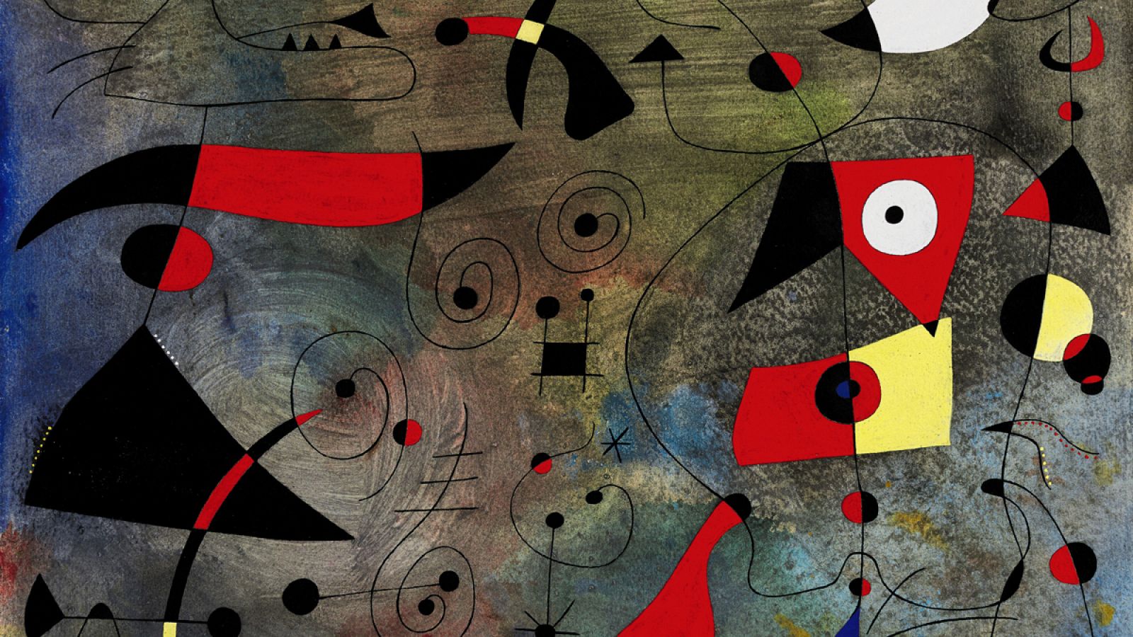Detalle de "Femme et ouseaux", de Miró, subastada en la sala Sotheby's de Londres