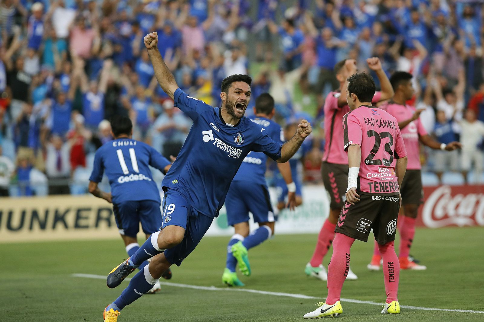Molina celebra un gol del Getafe