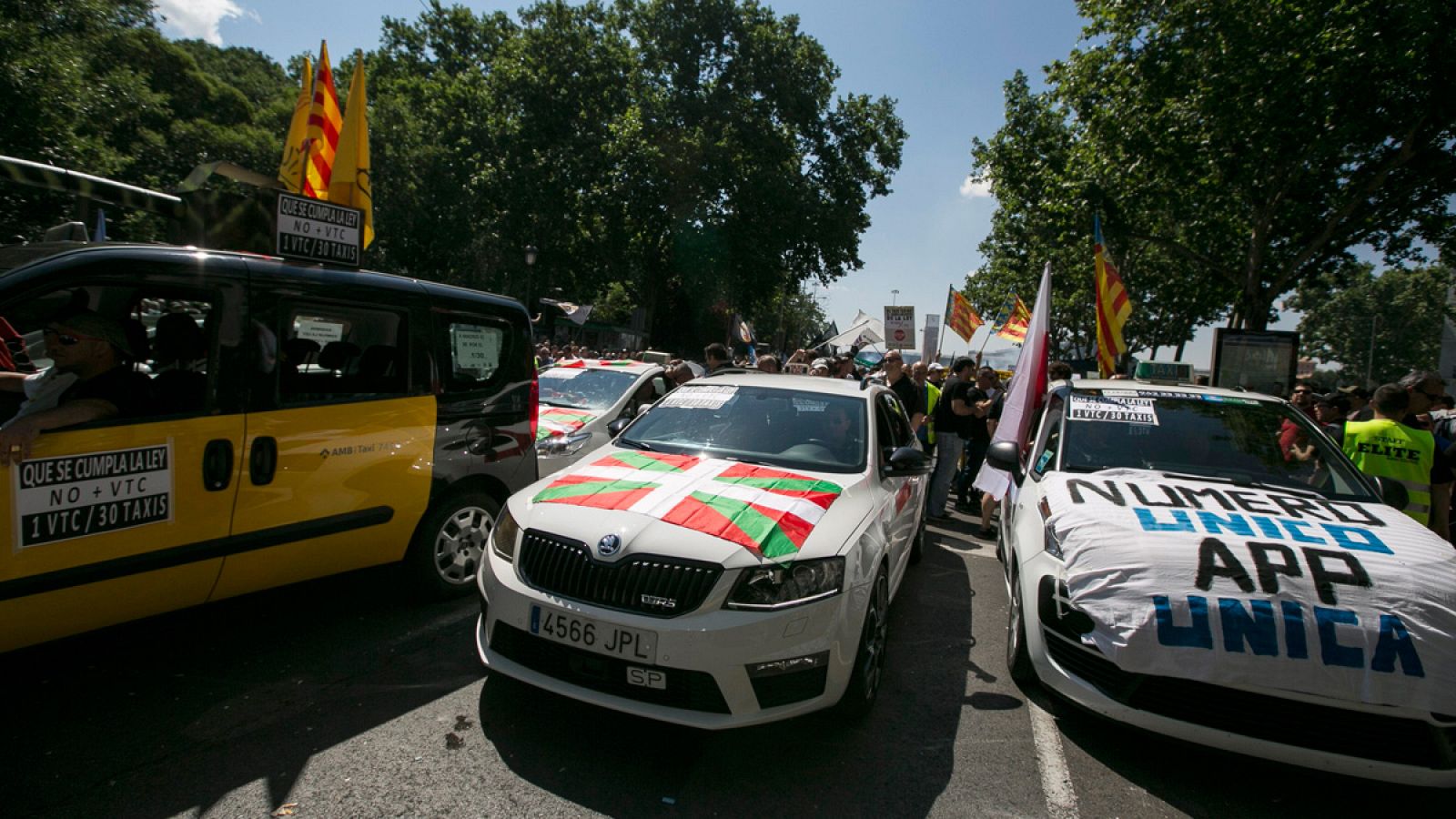 Imagen de la manifestación de taxistas que tuvo lugar en Madrid el pasado 30 de mayo