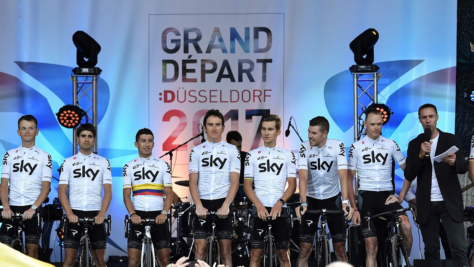 Presentación del equipo Sky en Düsseldorf, salida del Tour 2017