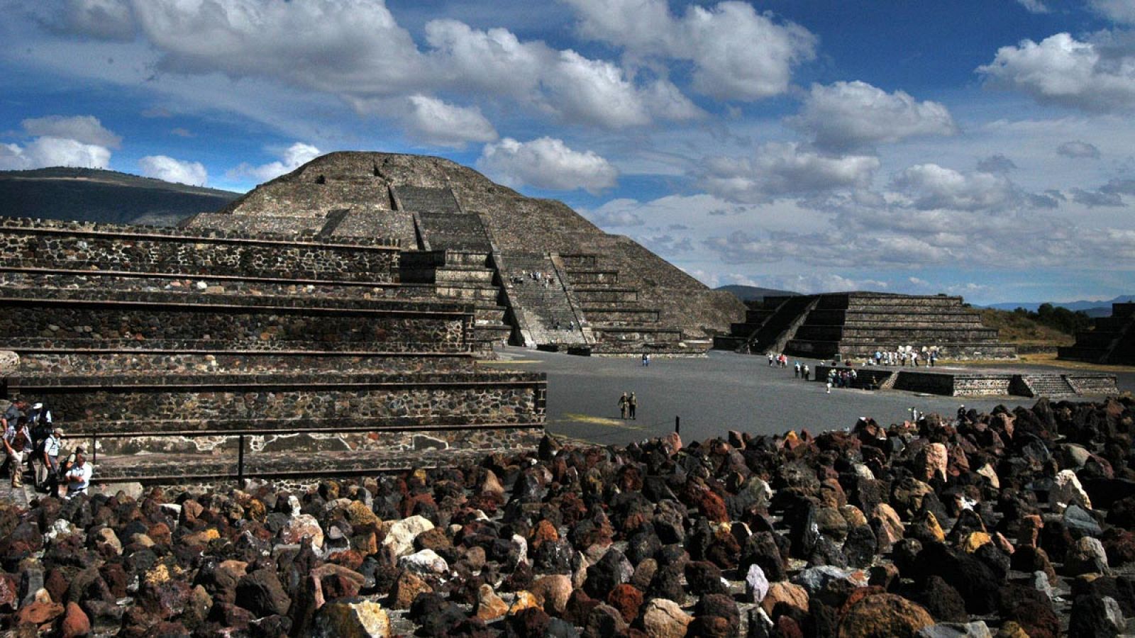 Vista general de las pirámides de Teotihuacán, en México.