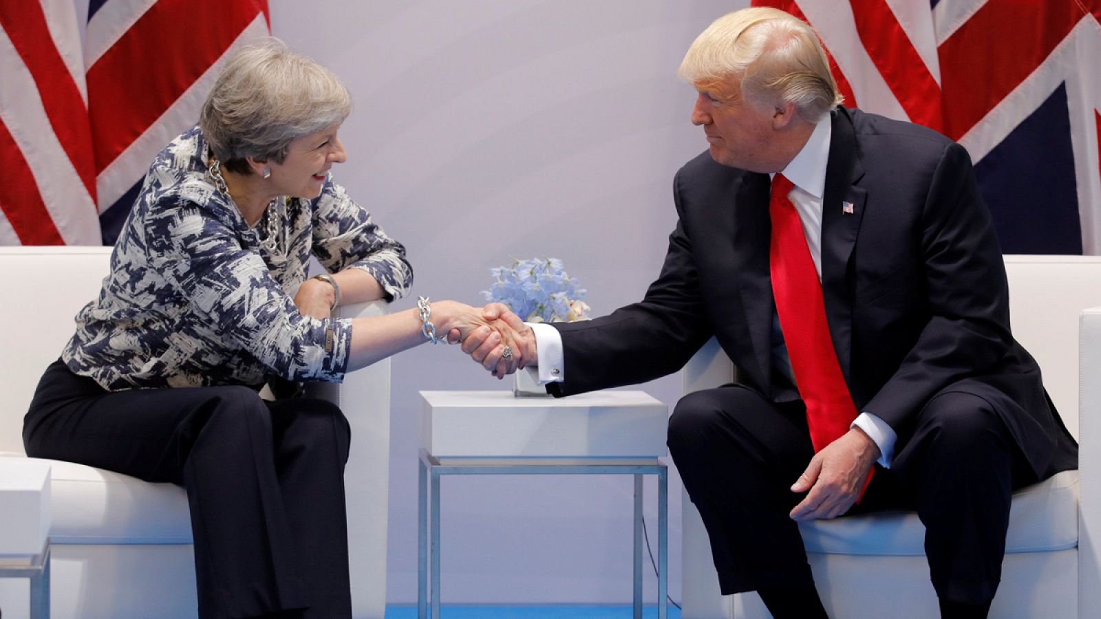 Theresa May y Donald Trump