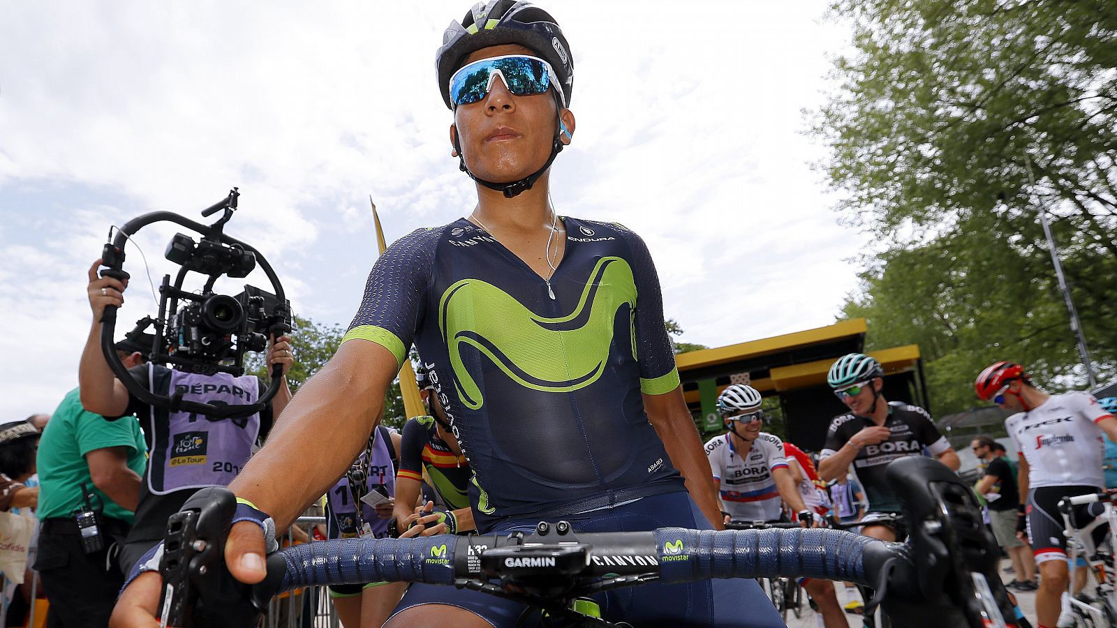 Nairo Quintana, líder del Movistar en el Tour.