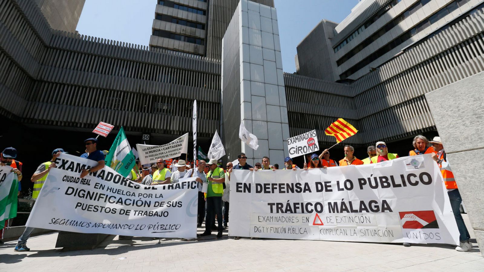 Concentración de los examinadores de tráfico en Madrid el pasado mes de junio