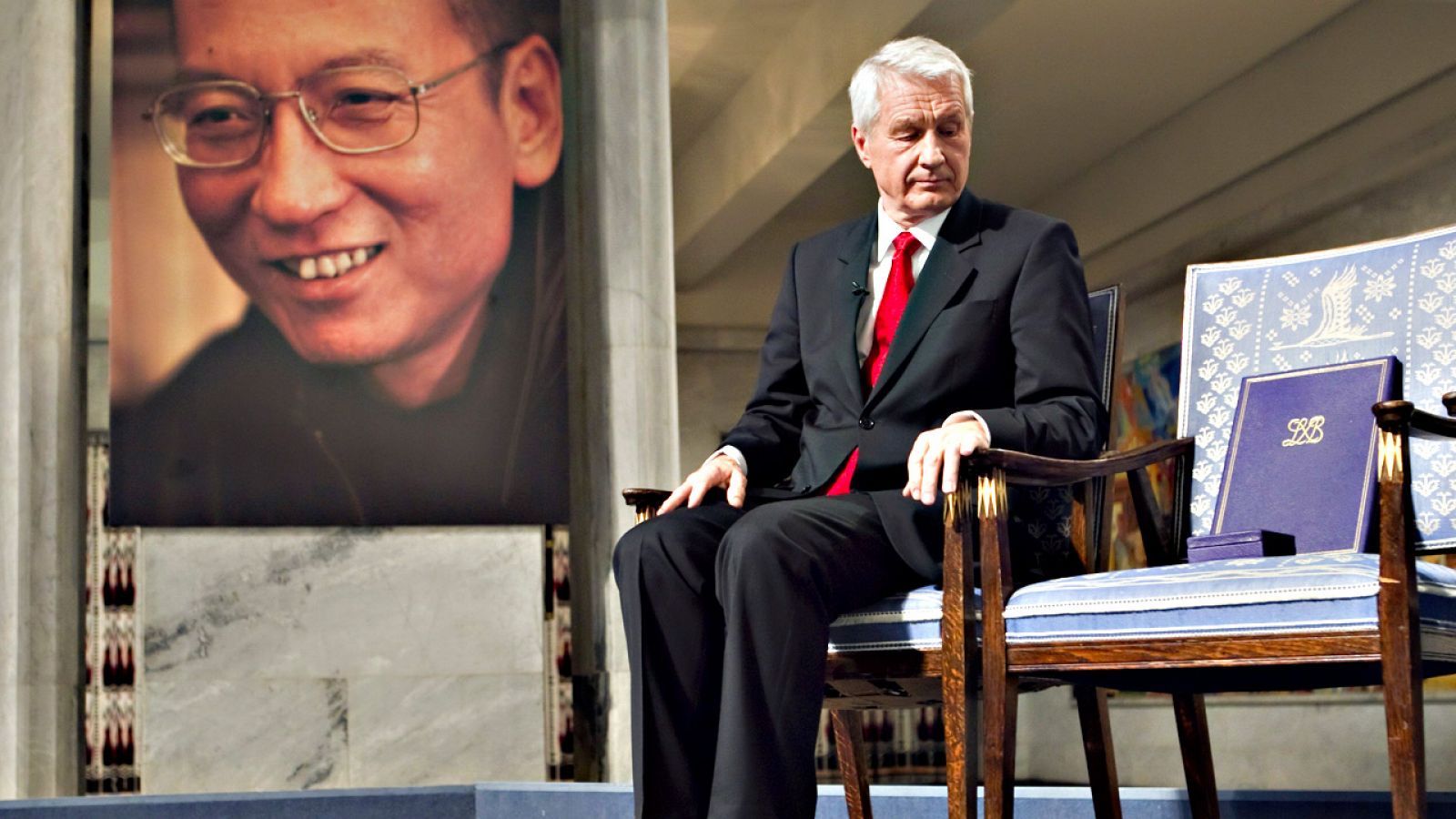 La ceremonia de entrega de los premios Nobel en 2010, con la silla vacía de Liu Xiaobo