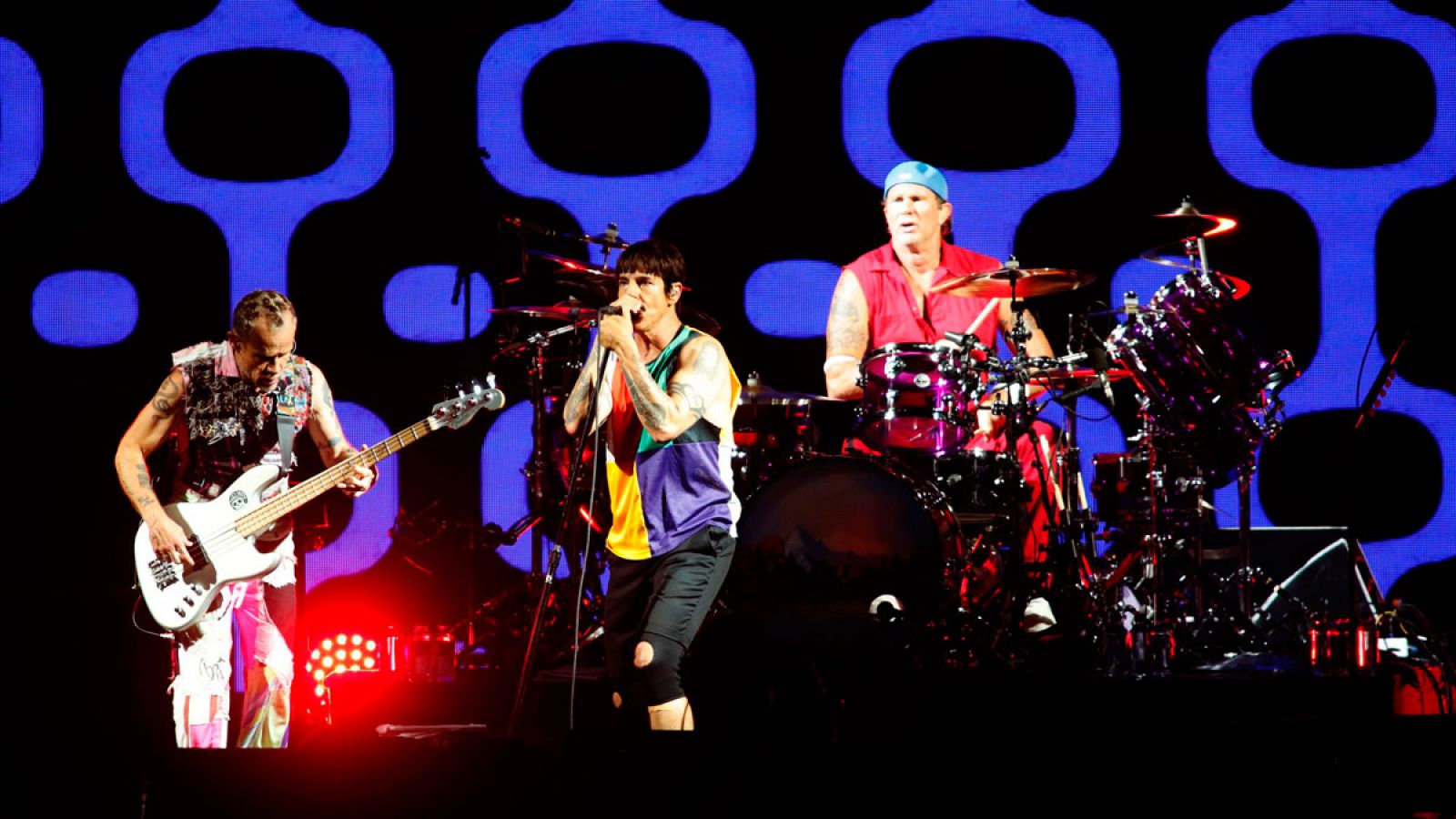 La banda estadounidense Red Hot Chili Peppers durante su actuación el sábado 15 de julio de 2017 en el Festival Internacional de Benicàssim.
