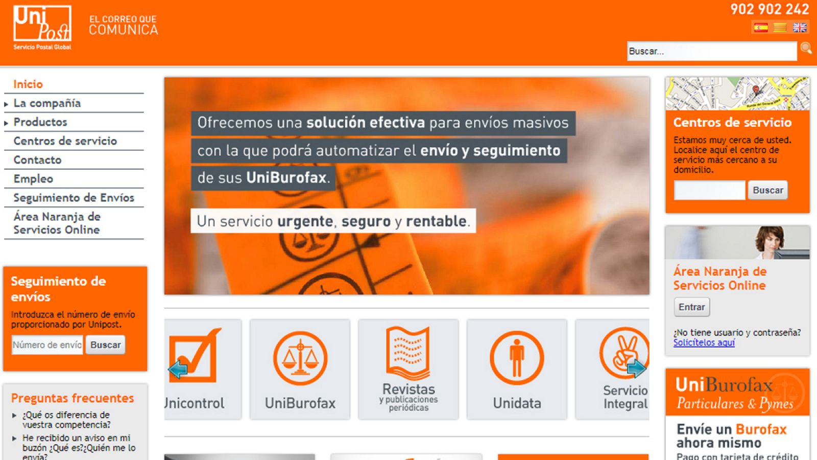 Unipost es el único competidor postal de Correos en España