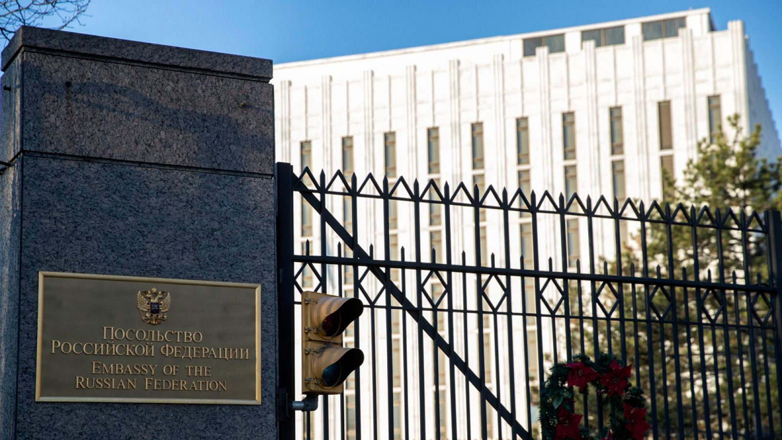 Vista de la Embajada rusa en Washington, Estados Unidos