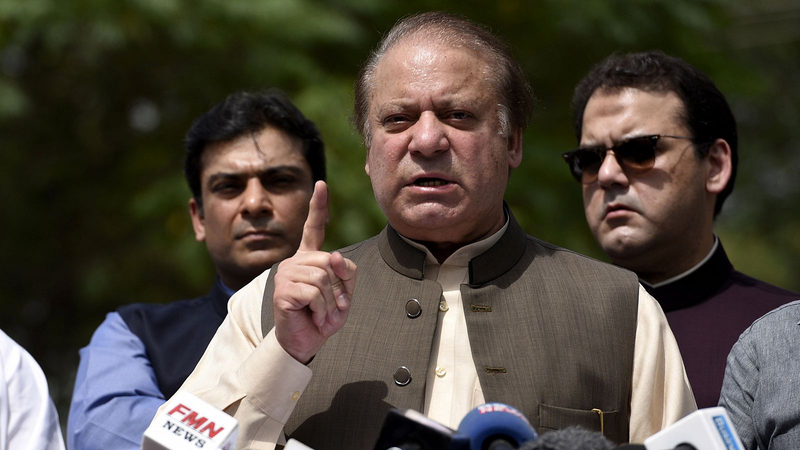 El ya ex primer ministro pakistaní, Nawaz Sharif, en una rueda de prensa el pasado 15 de junio