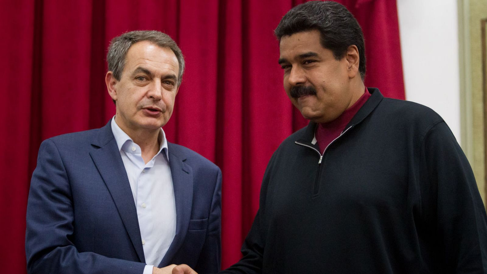 José Luis Rodríguez Zapatero, en una reunión con Nicolás Maduro en 2015