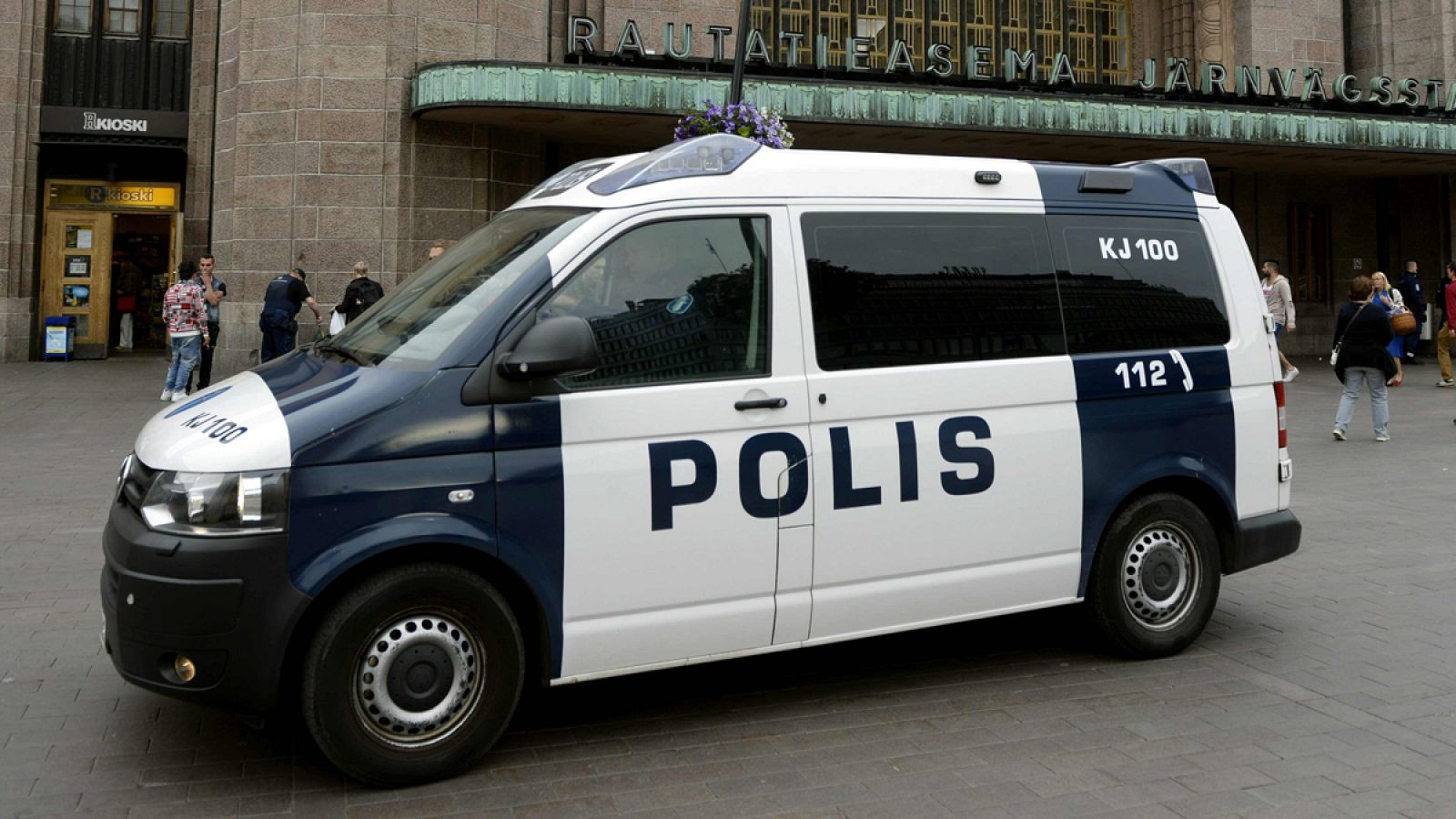 Policía en la ciudad finlandesa de Turku.