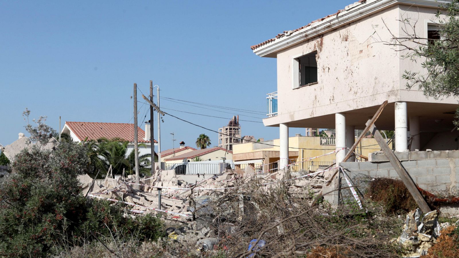 Vivienda de Alcanar (Tarragona) que explotó, donde tenía su base de operaciones la célula que atentó en Cataluña