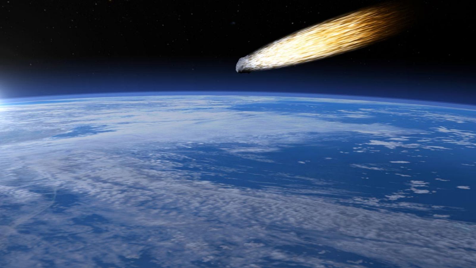 Representación del asteroide que chocó contra la Tierra hace 66 millones de años y exterminó a los dinosaurios.