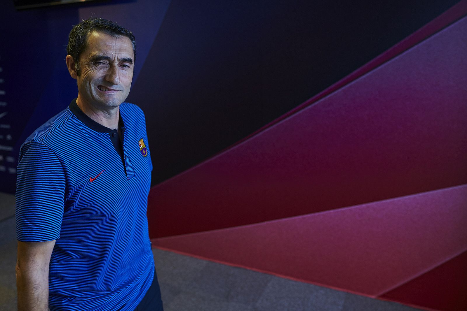 Valverde, este viernes en la sala de prensa de la ciudad deportiva Joan Gamper