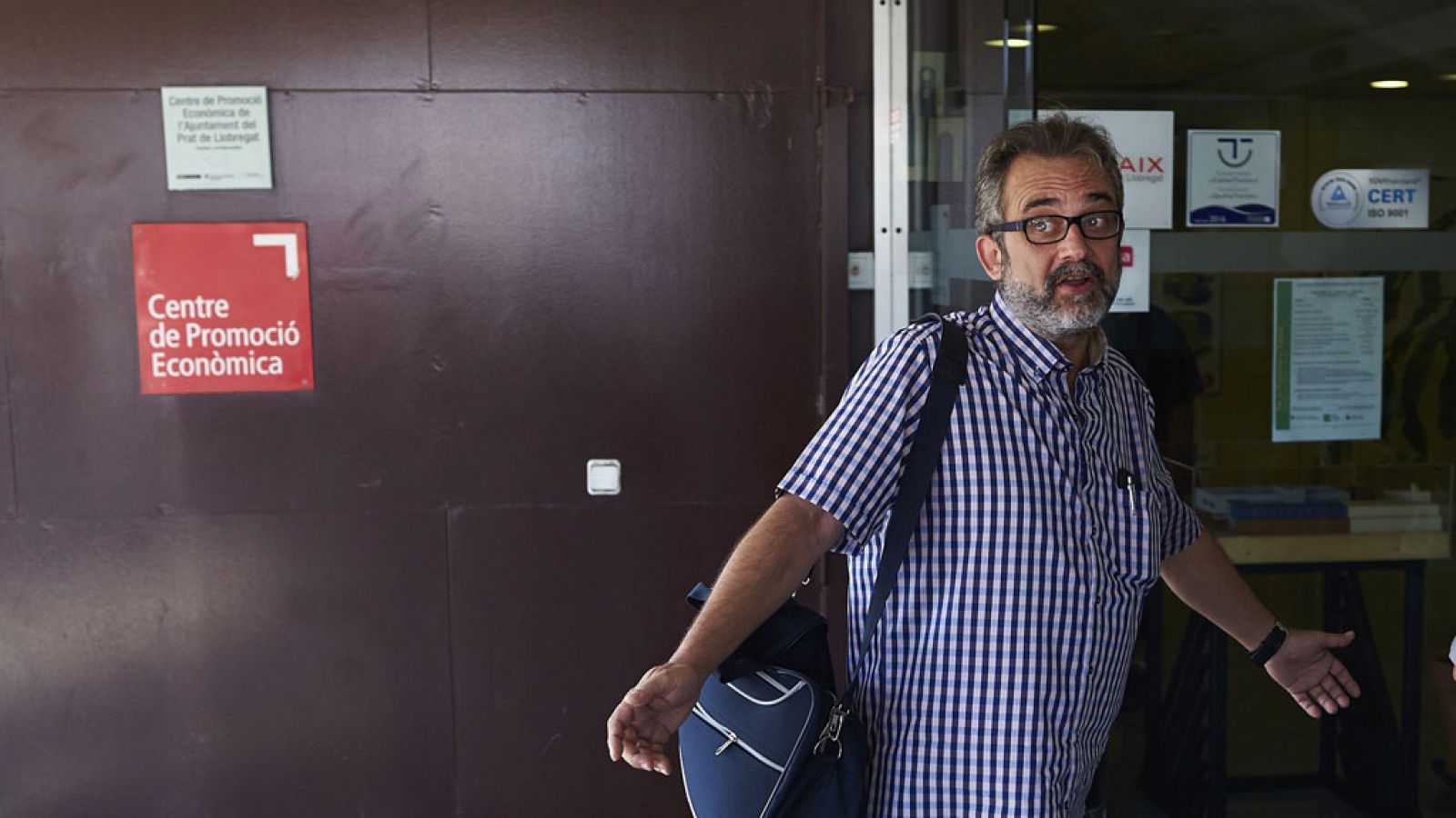 El asesor del comité de huelga de Eulen, Juan Carlos Giménez, este lunes