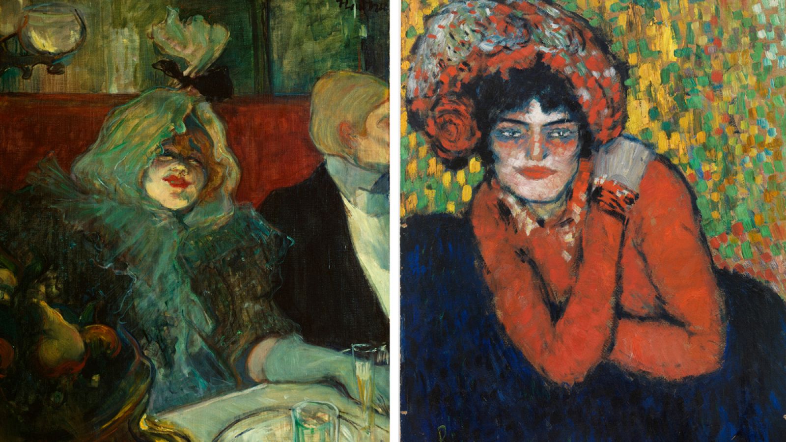 En un reservado', de Lautrec (izq) y 'La espera', de Picasso (dcha), una propuesta comparativa del Thyssen